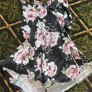 First Love Black Floral Blouse